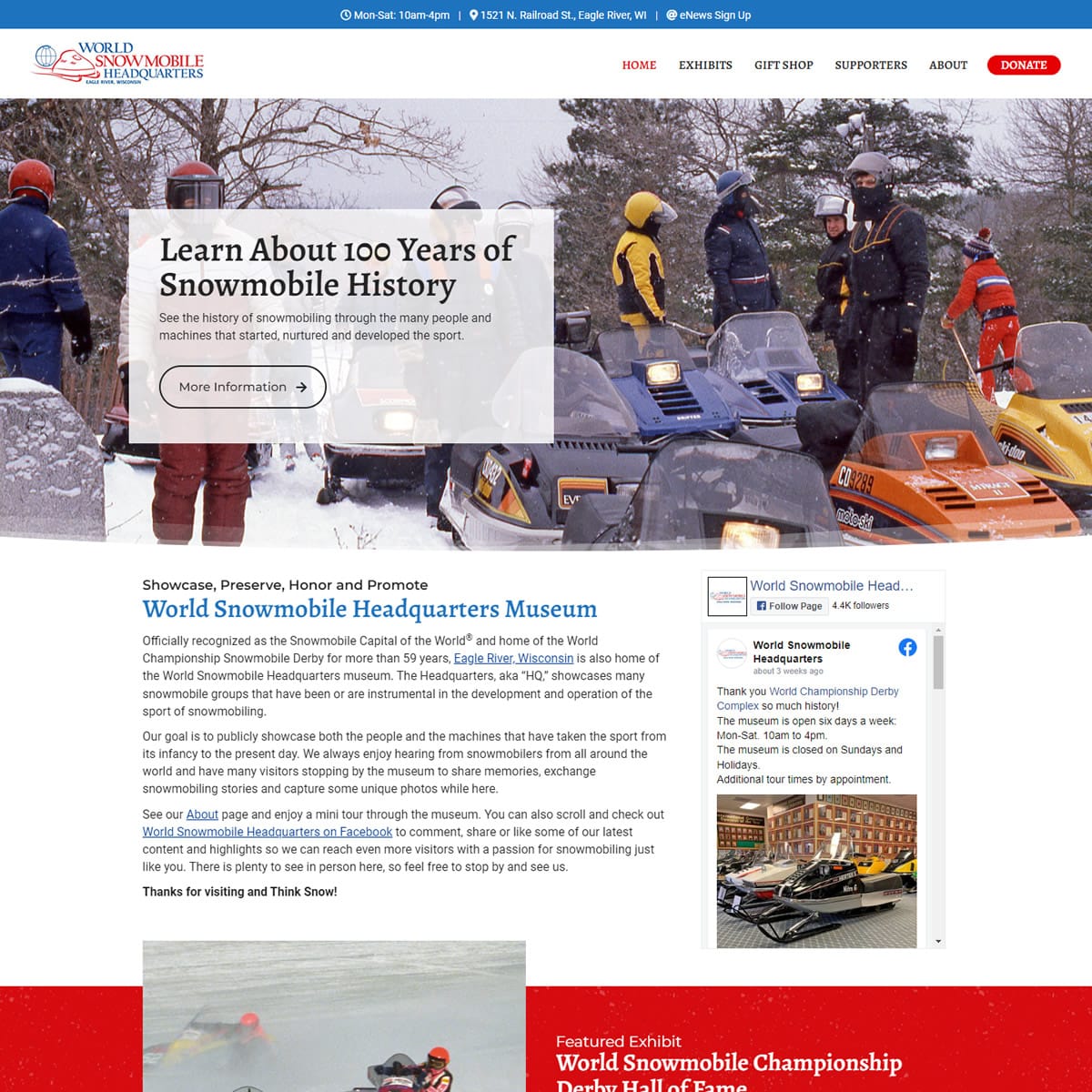 World Snowmobile HQ WEB WORK LIFE  Site Design